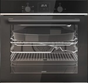 ليفون فرن غاز بلت ان 60 سم ديجيتال بالمروحة زجاج اسود*استانلس – LV-SG0-6302-DB