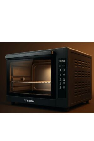 فرن كهربائي فريش 65لتر اسود ديجتال مزود بشواية و مروحة