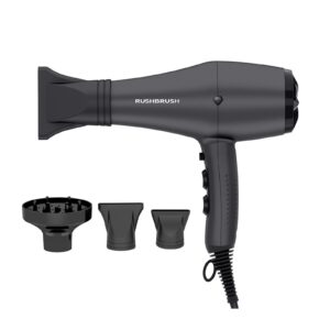 مجفف شعر راش براش ، قدرة 3000 وات ، اسود - D3K