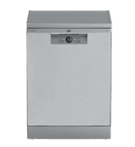 غسالة أطباق بيكو بتقنية الانفرتر ديجيتال، 15 فرد، 6 برنامج، فضي - BDFN26520XQ