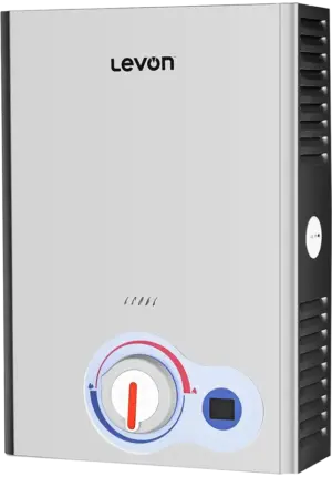 سخان غاز طبيعى ليفون ، 6 لتر ، ديجيتال ، بدون مدخنة ، سيلفر ، (6518130) ، 6LDH4