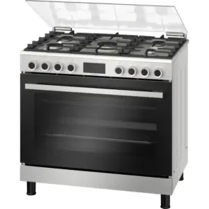 بوتاجاز غاز بوش ، 90 سم ، 5 شعلة ، HGP3I8W50S- اسود فضى